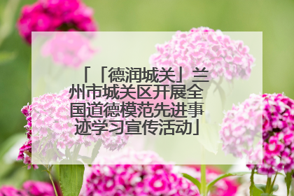 「德润城关」兰州市城关区开展全国道德模范先进事迹学习宣传活动
