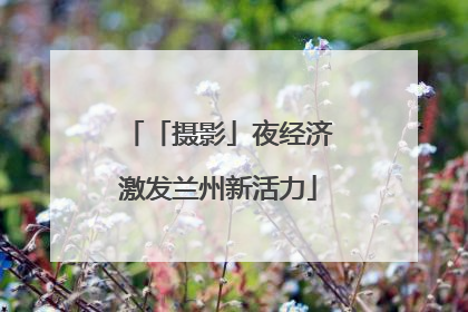 「摄影」夜经济激发兰州新活力