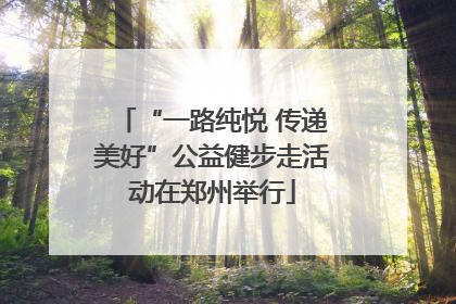 “一路纯悦 传递美好”公益健步走活动在郑州举行