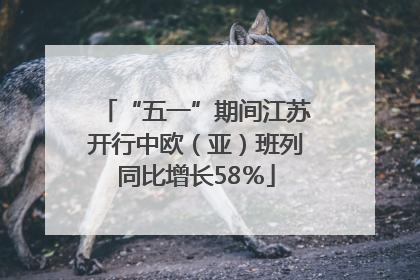 “五一”期间江苏开行中欧（亚）班列同比增长58％
