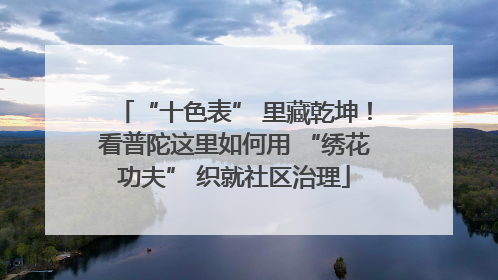 “十色表” 里藏乾坤！看普陀这里如何用 “绣花功夫” 织就社区治理