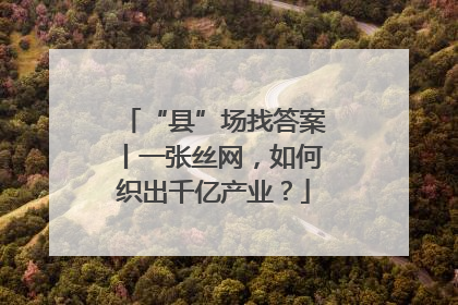 “县”场找答案丨一张丝网，如何织出千亿产业？