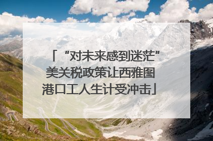 “对未来感到迷茫” 美关税政策让西雅图港口工人生计受冲击