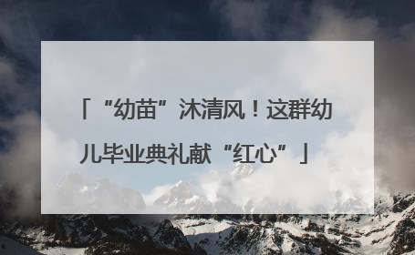 “幼苗”沐清风！这群幼儿毕业典礼献“红心”