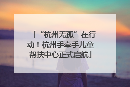 “杭州无孤”在行动！杭州手牵手儿童帮扶中心正式启航