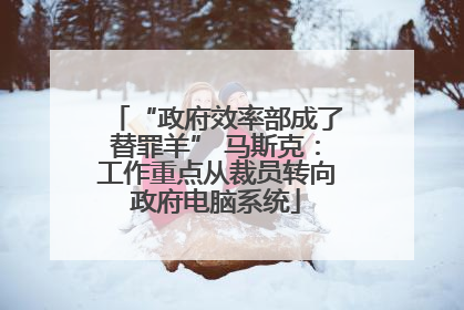 “政府效率部成了替罪羊” 马斯克：工作重点从裁员转向政府电脑系统