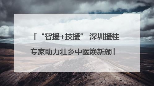 “智援+技援” 深圳援桂专家助力壮乡中医焕新颜