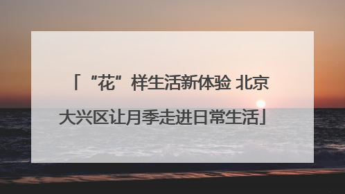 “花”样生活新体验 北京大兴区让月季走进日常生活