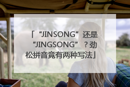 “JINSONG”还是“JINGSONG”？劲松拼音竟有两种写法