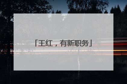 王红，有新职务