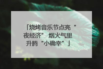 烧烤音乐节点亮“夜经济” 烟火气里升腾“小确幸”