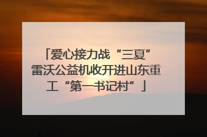 爱心接力战“三夏” 雷沃公益机收开进山东重工“第一书记村”