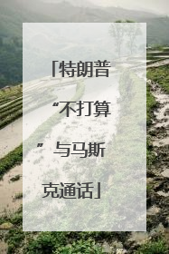 特朗普“不打算”与马斯克通话