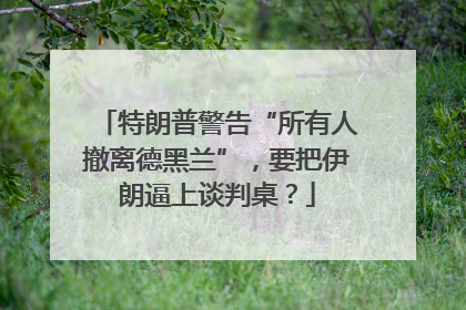 特朗普警告“所有人撤离德黑兰”，要把伊朗逼上谈判桌？