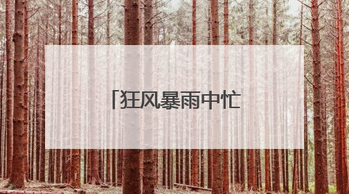 狂风暴雨中忙碌的赵值班
