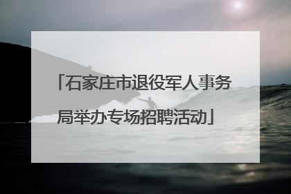 石家庄市退役军人事务局举办专场招聘活动