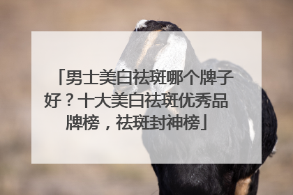男士美白祛斑哪个牌子好？十大美白祛斑优秀品牌榜，祛斑封神榜