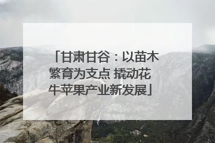 甘肃甘谷：以苗木繁育为支点 撬动花牛苹果产业新发展