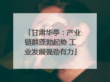 甘肃华亭：产业链群蓬勃起势 工业发展强劲有力