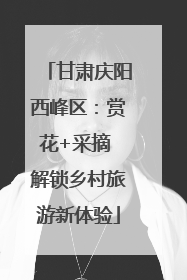 甘肃庆阳西峰区：赏花+采摘 解锁乡村旅游新体验
