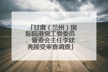 甘肃(兰州)国际陆港党工委委员、管委会主任李建亮接受审查调查