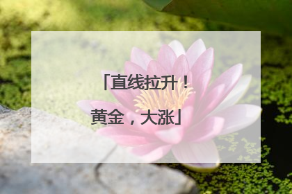 直线拉升！黄金，大涨