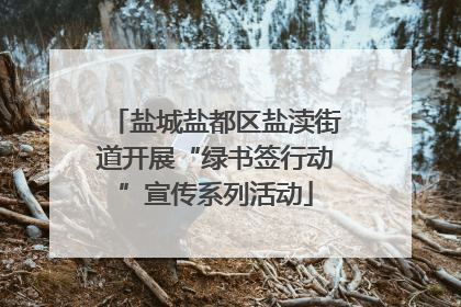 盐城盐都区盐渎街道开展“绿书签行动”宣传系列活动