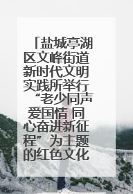 盐城亭湖区文峰街道新时代文明实践所举行“老少同声爱国情 同心奋进新征程”为主题的红色文化活动