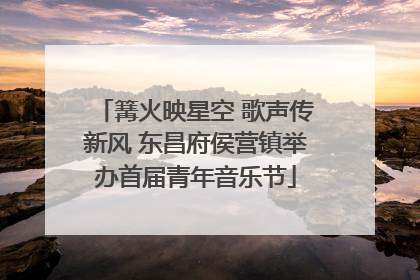 篝火映星空 歌声传新风 东昌府侯营镇举办首届青年音乐节