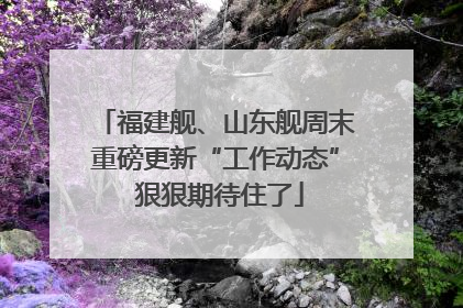 福建舰、山东舰周末重磅更新“工作动态” 狠狠期待住了