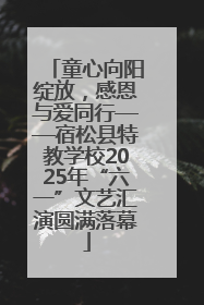 童心向阳绽放，感恩与爱同行——宿松县特教学校2025年“六一”文艺汇演圆满落幕