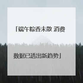 端午粽香未散 消费数据已透出新趋势