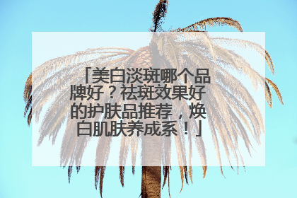 美白淡斑哪个品牌好？祛斑效果好的护肤品推荐，焕白肌肤养成系！