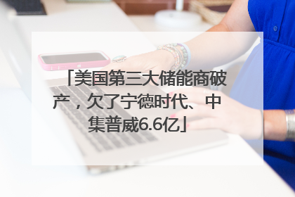 美国第三大储能商破产，欠了宁德时代、中集普威6.6亿