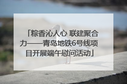 粽香沁人心 联建聚合力——青岛地铁6号线项目开展端午慰问活动