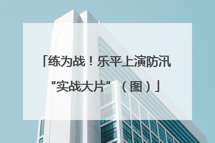 练为战！乐平上演防汛 “实战大片”（图）