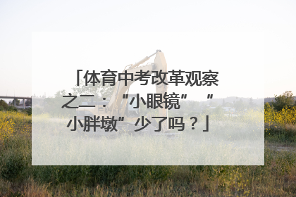体育中考改革观察之二：“小眼镜”“小胖墩”少了吗？