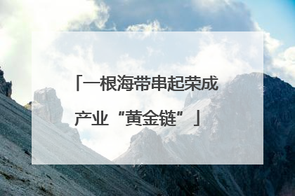 一根海带串起荣成产业“黄金链”