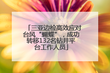 三亚边检高效应对台风“蝴蝶”，成功转移132名钻井平台工作人员