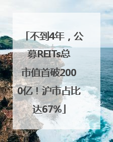 不到4年，公募REITs总市值首破2000亿！沪市占比达67%