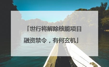 世行将解除核能项目融资禁令，有何玄机