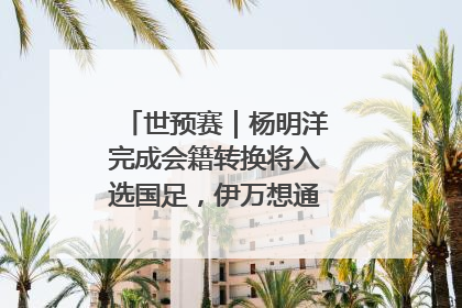 世预赛｜杨明洋完成会籍转换将入选国足，伊万想通了要打双后腰？