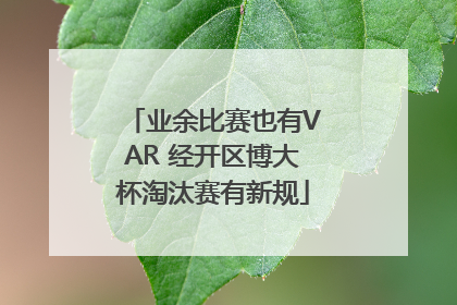 业余比赛也有VAR 经开区博大杯淘汰赛有新规
