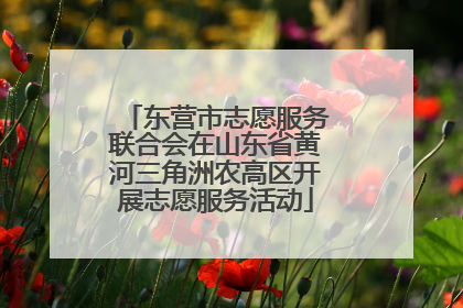 东营市志愿服务联合会在山东省黄河三角洲农高区开展志愿服务活动