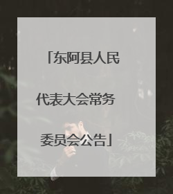 东阿县人民代表大会常务委员会公告