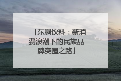 东鹏饮料：新消费浪潮下的民族品牌突围之路