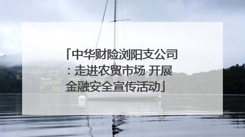 中华财险浏阳支公司：走进农贸市场 开展金融安全宣传活动