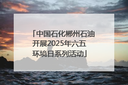 中国石化郴州石油开展2025年六五环境日系列活动