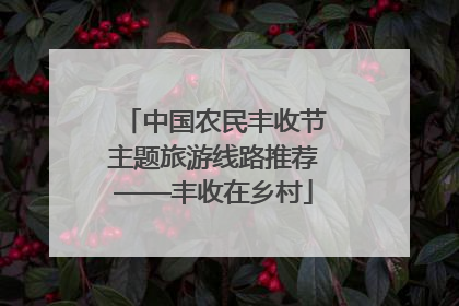 中国农民丰收节主题旅游线路推荐——丰收在乡村