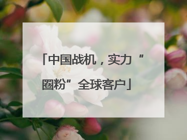 中国战机，实力“圈粉”全球客户